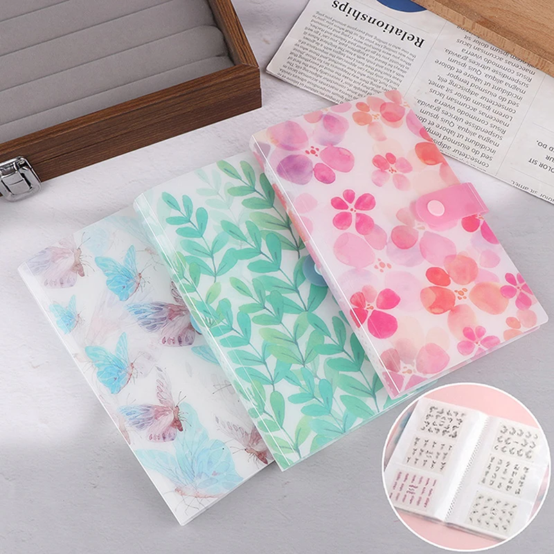 Stockage d'autocollants pour ongles transparents, 120/240 fentes, livre de rangement d'autocollants pour ongles, support de décalcomanies à l'eau, organisateur de manucure, outils d'art des ongles