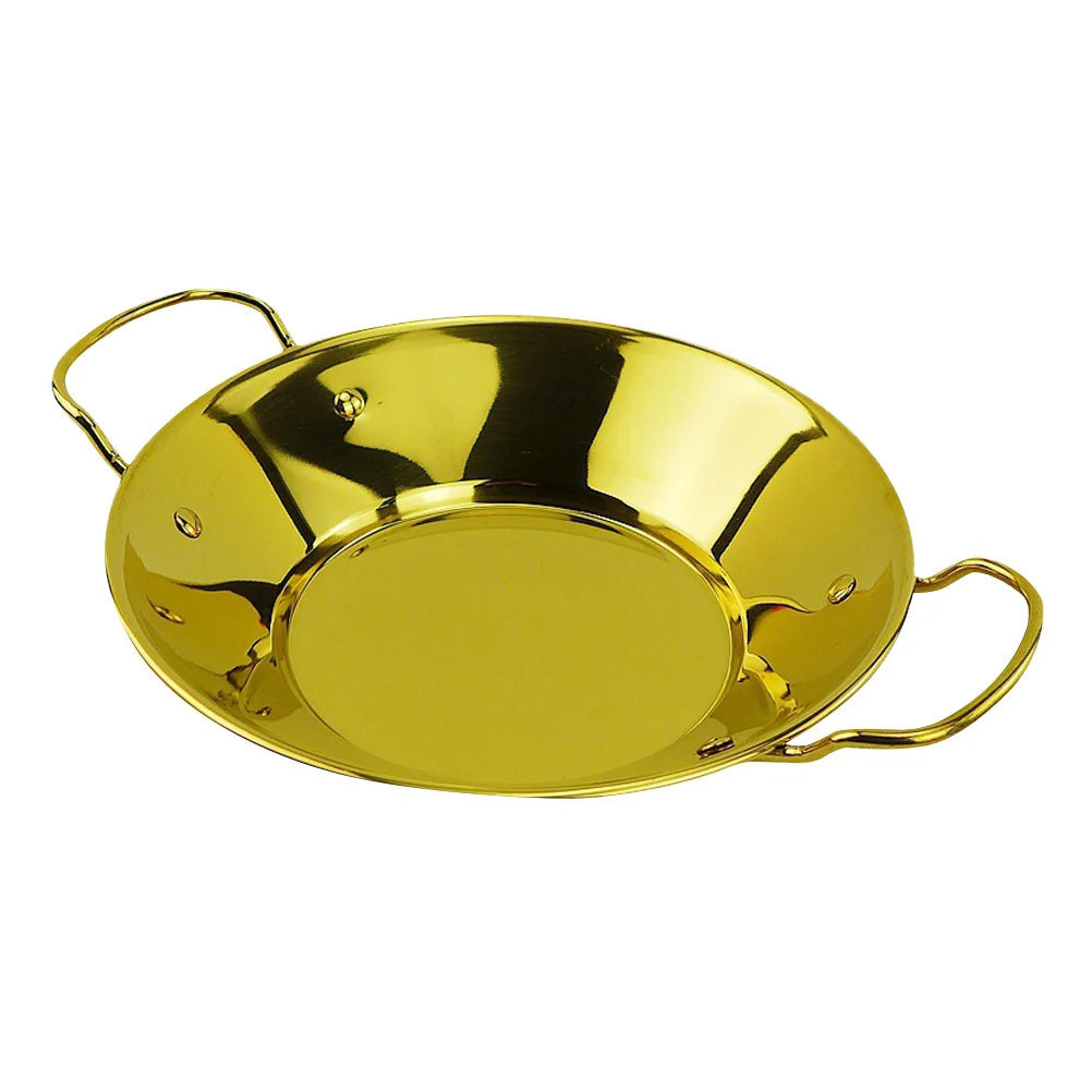 

Stainless Steel Dry Pot Flat Bottom Cooking Pot Home Kitchenware Corrosion Resistance Easy Cleaning Multifunctional Use Double