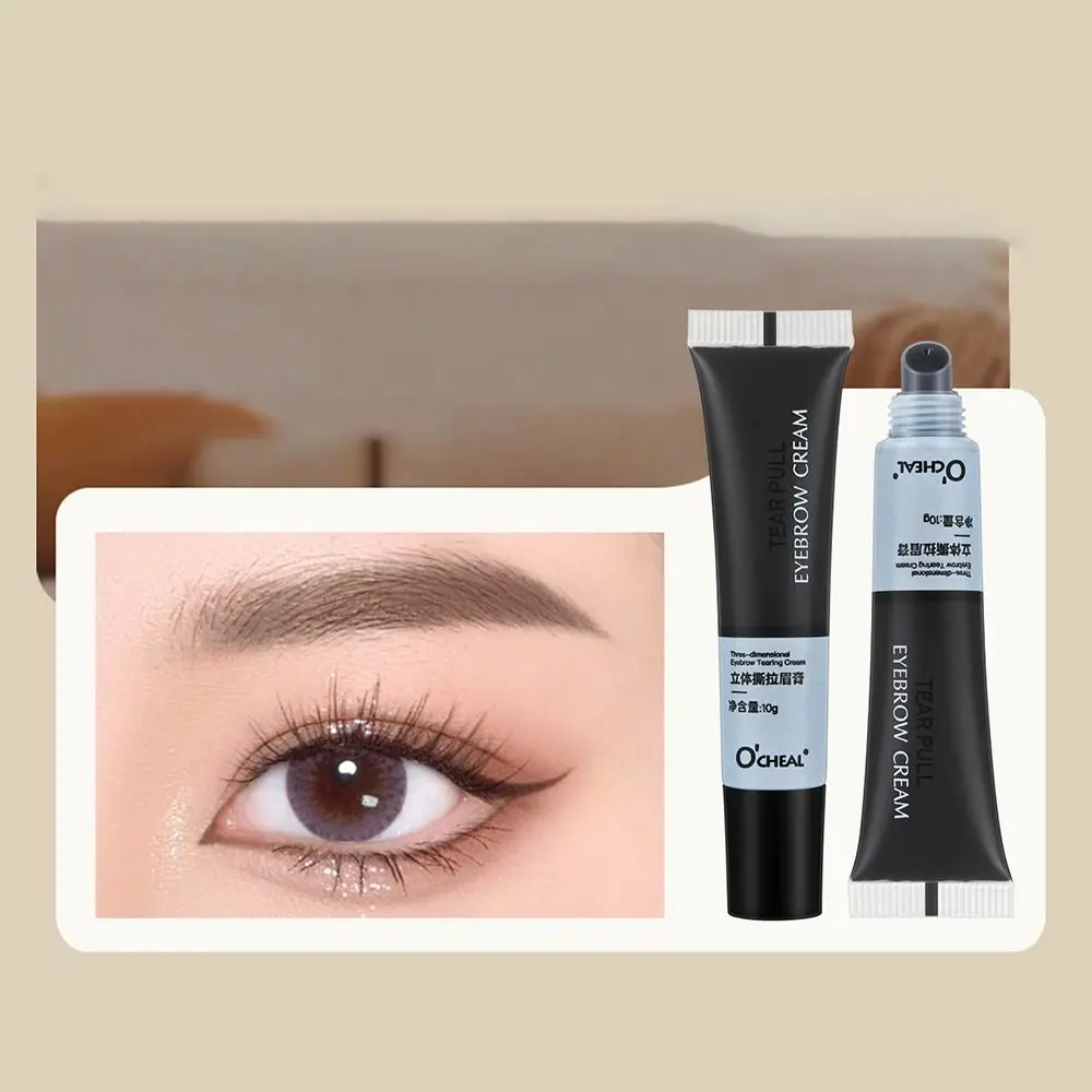 Natural Semi-Permanent Tearing Eyebrow Gel Waterproof Sweatproof Eyebrow Tattoo Tint Long Lasting Peel Off Eyebrow Cream Women