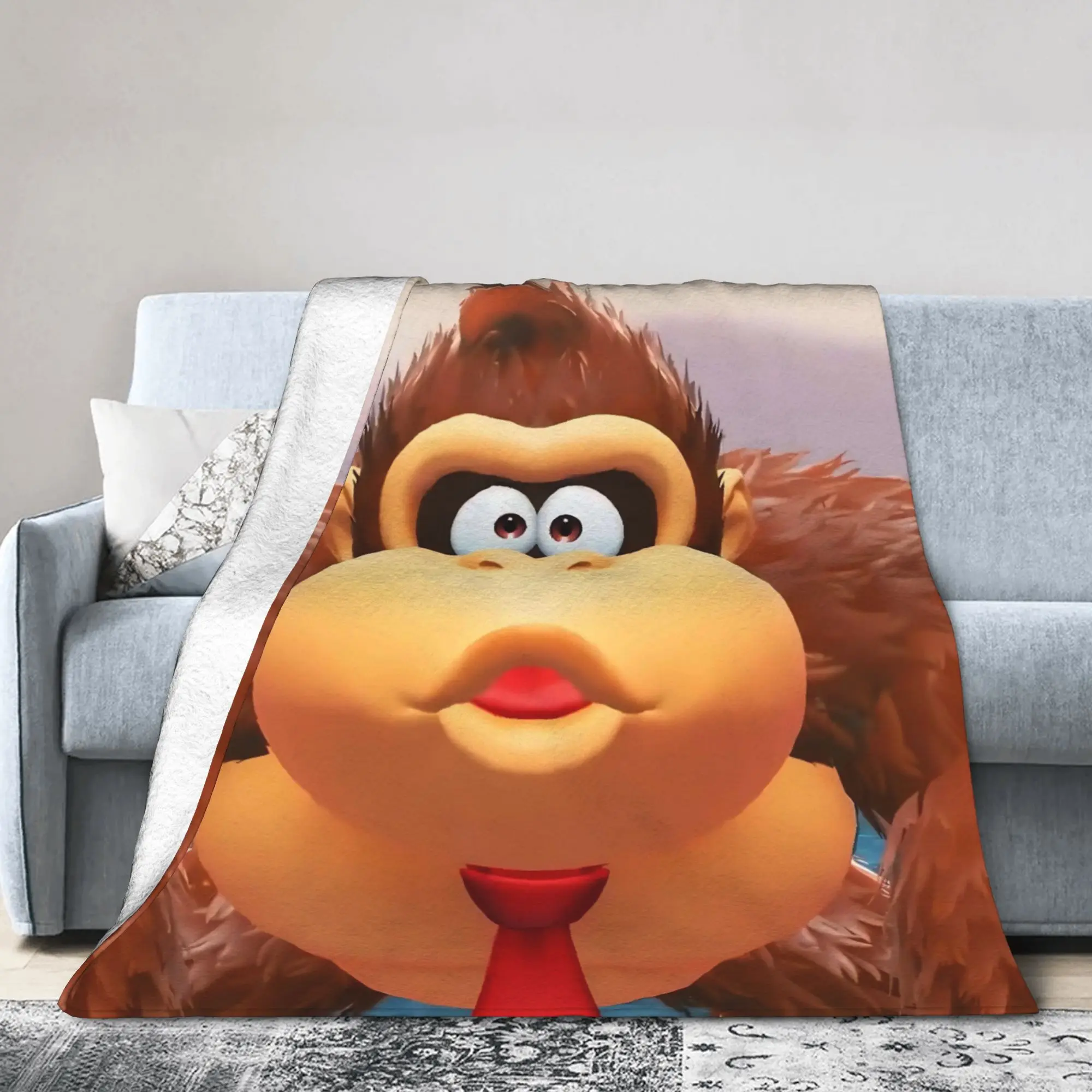 Donkeys Kong Bananzas Blanket  Super Warm Fashion Plush Throw Blanket For Girls Boys Bedroom Flannel Bedspread Bed Cover