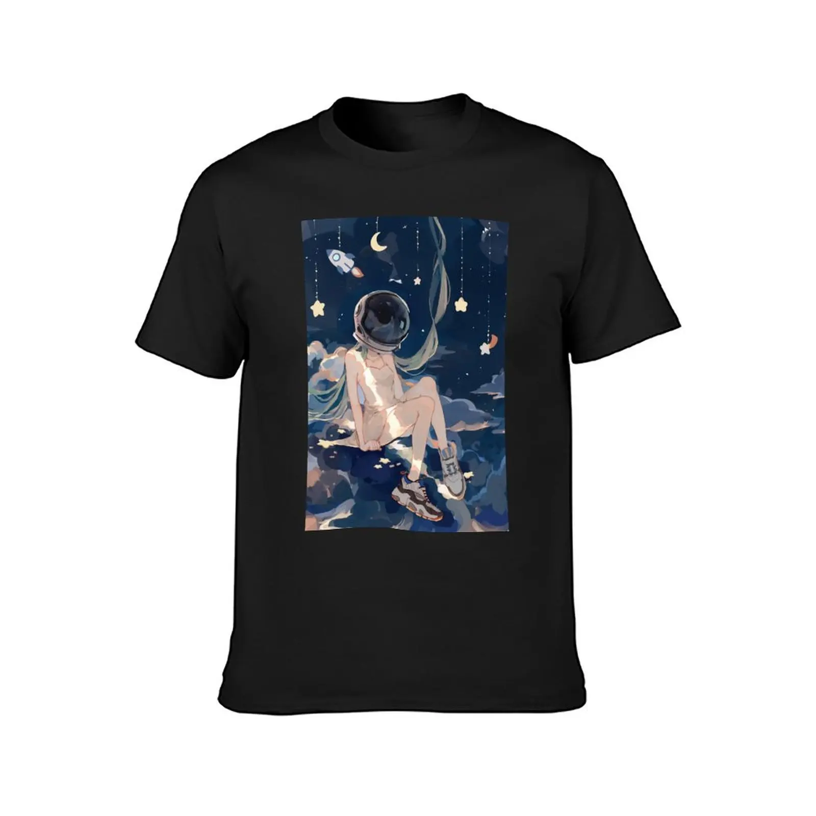 Astronaut Miku T-Shirt graphics aesthetic clothes men workout shirt