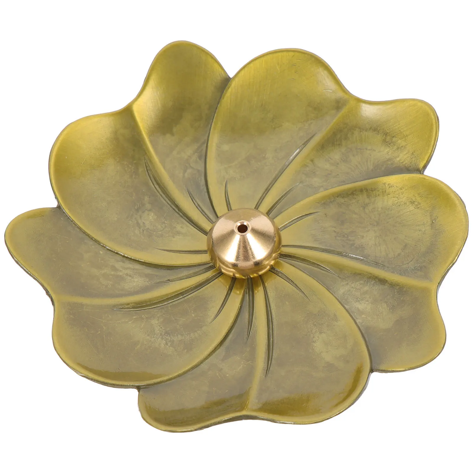 

Incense Stick Holder Alloy Desktop Burner Retro Lotus Shape Aroma Incense Burner Decorative Censer Holder for Home Office