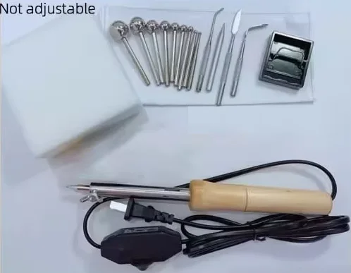 DIY Stoffenbloem Strijkmachine Soldeerbout met verstelbare temperatuur Kogelspachtel EU-stekkers voor handwerk