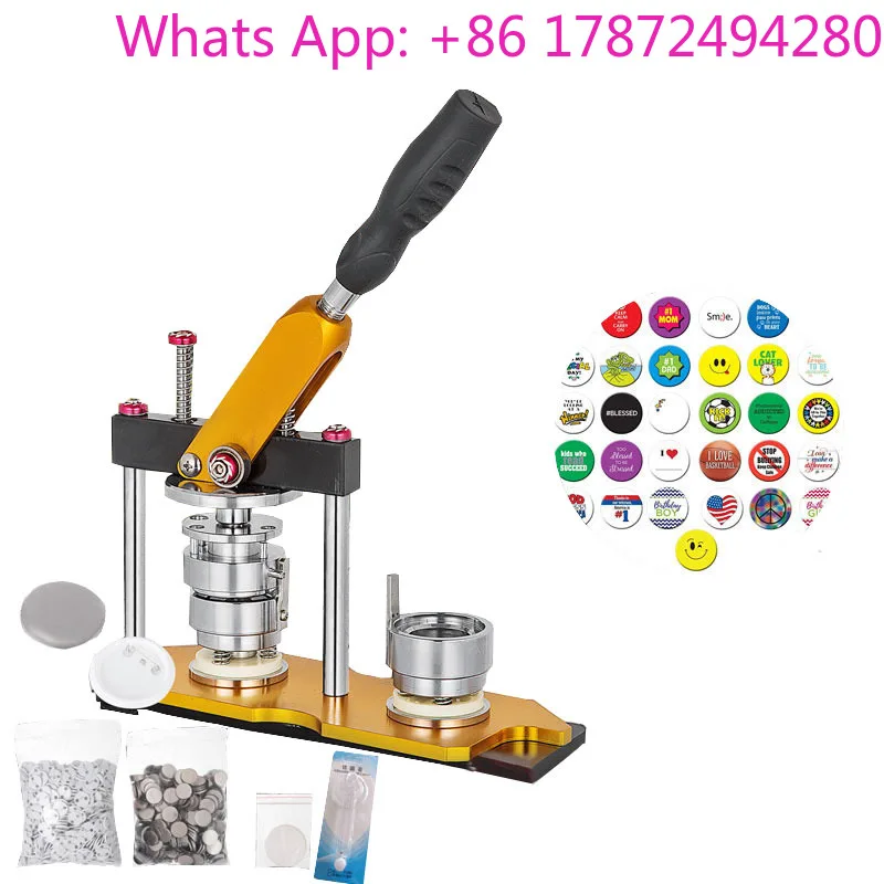 Customized Photo Fridge Magnet Badge Stamping Machine Kit With Core Parts Bearing and Motor 37mm 44mm 50mm