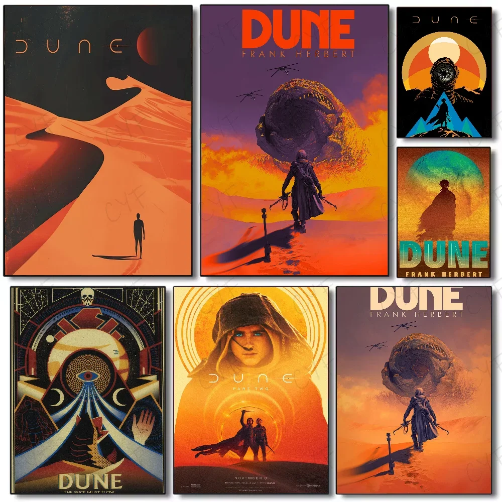 2024 فيلم الخيال العلمي "الكثبان الرملية 2" المشارك قماش اللوحة الحديثة غرفة المعيشة المنزلي غرفة نوم بار الجمالية الديكور جدار الفن هدية #2