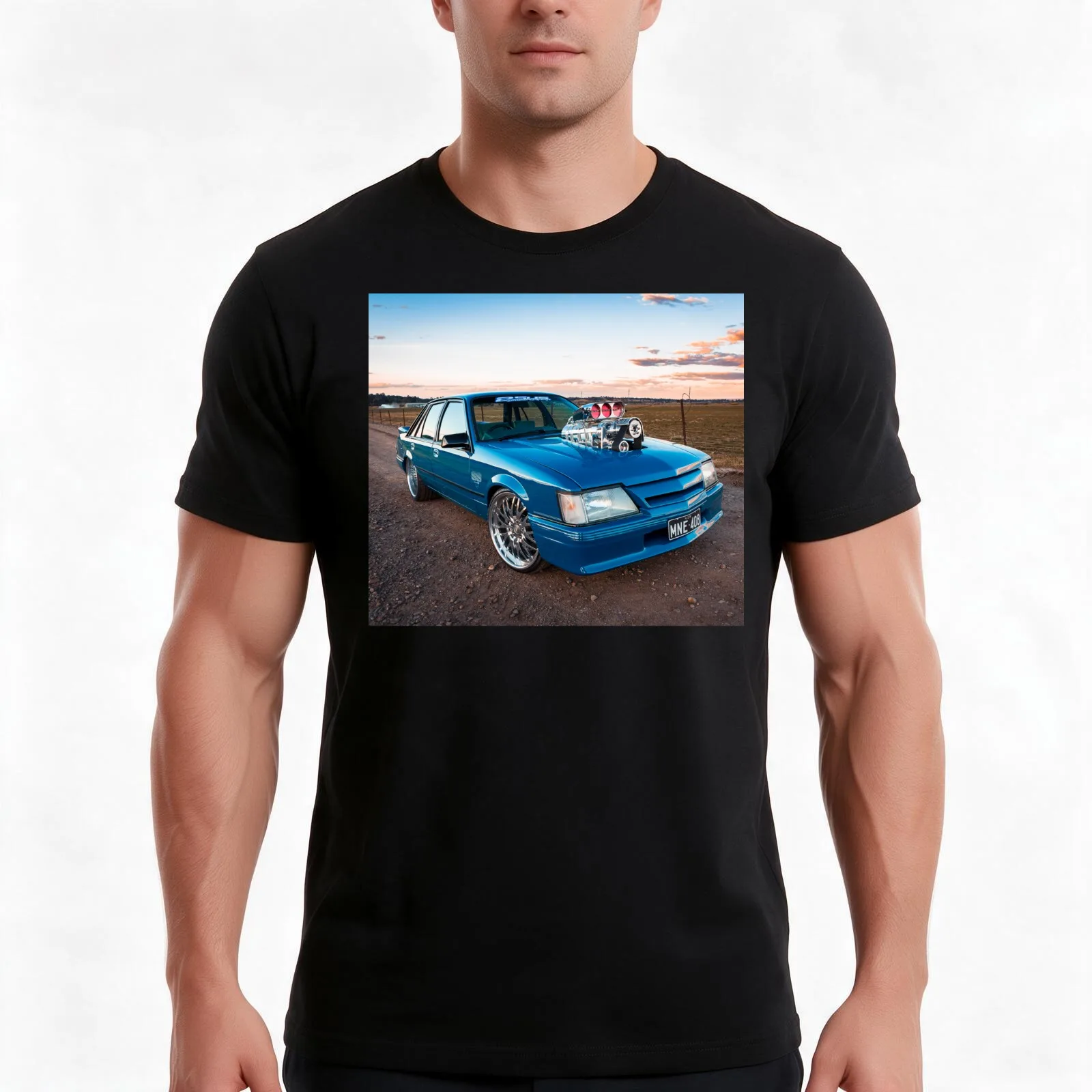 Peter Kulakovski's Holden VK Commodore T-Shirt, Summer Casual Cotton Tee, Oversized Streetwear Tops, Vintage Graphic Print