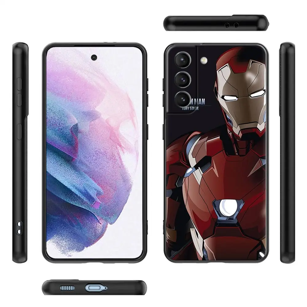 Ironman Tony Stark Minimal S24Ultra Case For Samsung Galaxy S21 S20 FE S22 Ultra S10 S23 S24 Plus 5G Cover Superhero Marvel Case