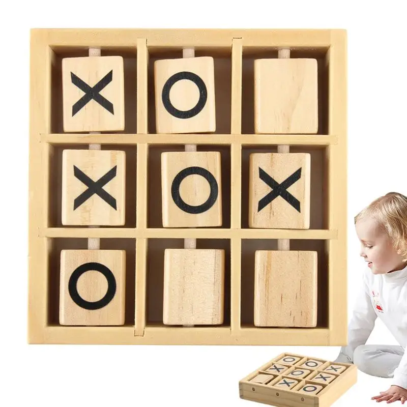 

Интерактивная деревянная настольная игрушка Tac Toe для всей семьи