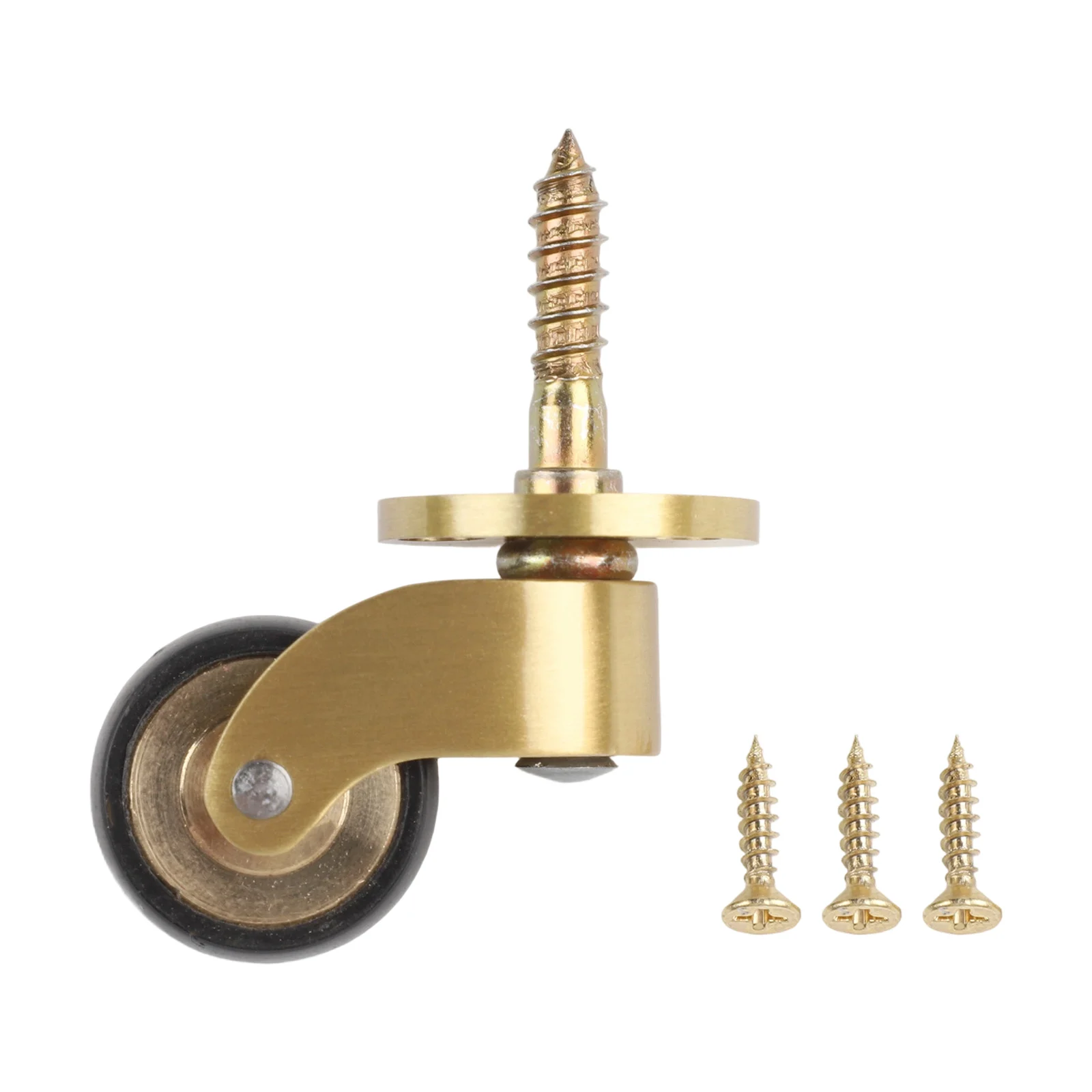 Brass Caster Wheel with Silent Bearing and 360 Degree Swivel for Furniture Mobility Including Coffee Tables and Shelves