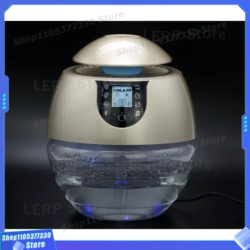 Portable Air Purifier with Water Filtration System for Home Office Dust Removal Fresh Air Cleaner Machine Quiet Operation