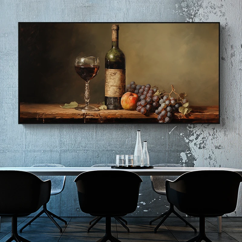 ภาพวาดบนผ้าใบขนาดใหญ่แบบไร้กรอ - Wine Bottle Size บทวิจารณ์และราคา