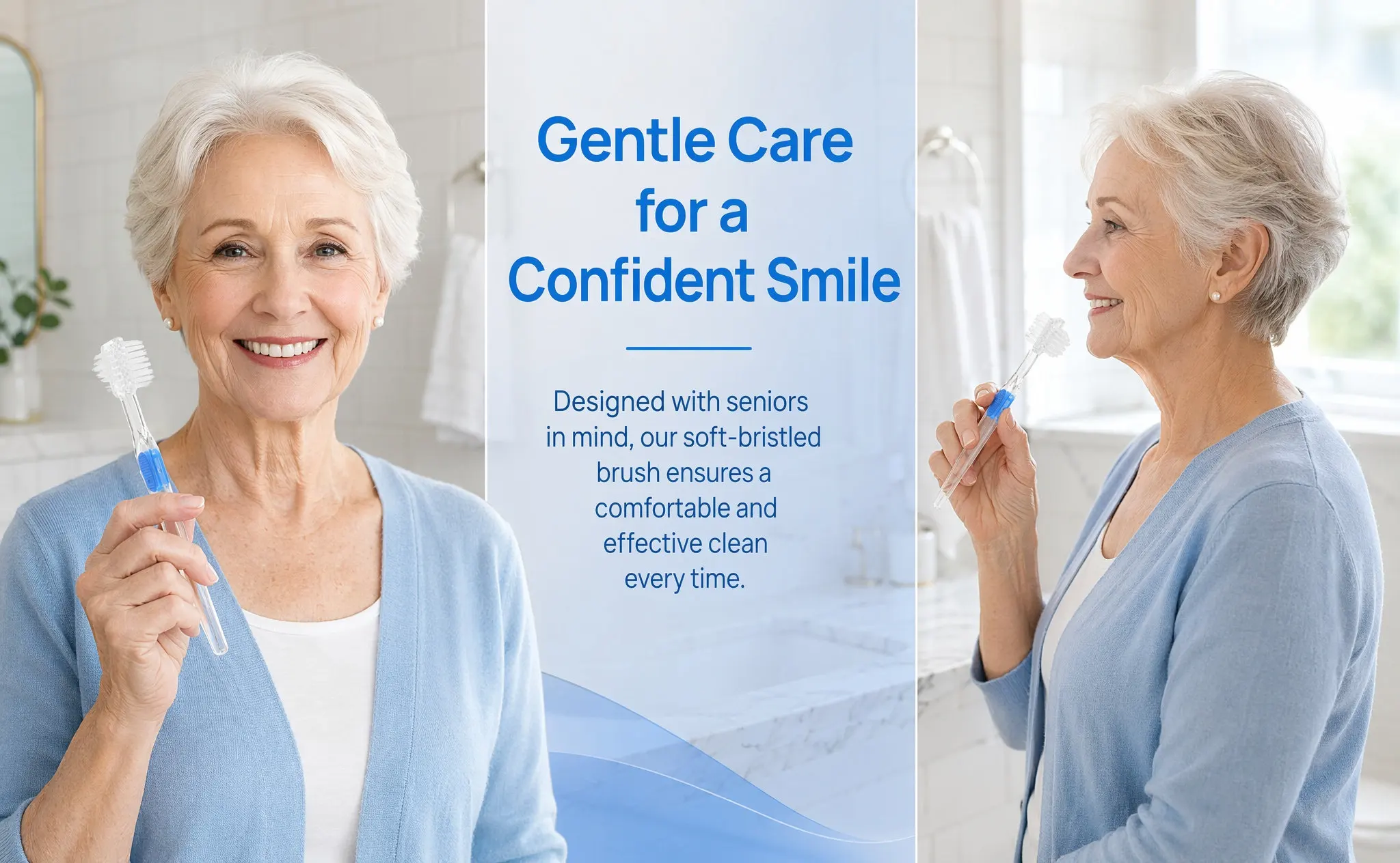 8Pcs Small Denture Brush Ultra Soft Bristles Double-Sided Toothbrush for Retainer Cleaning Ergonomic Handle Travel Dental Kit