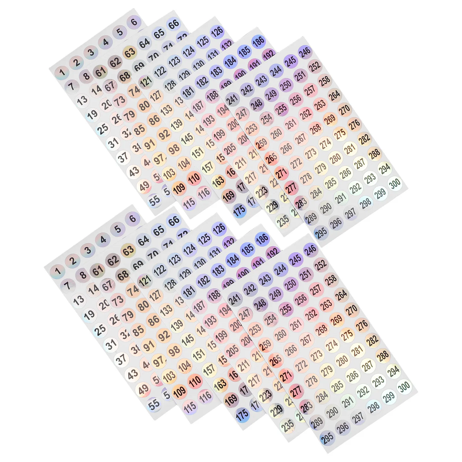 50Sheets Nail Art Labels Small Number Stickers Holographic Adhesive Bottle Label Stickers Coding Organizing Jars Containers