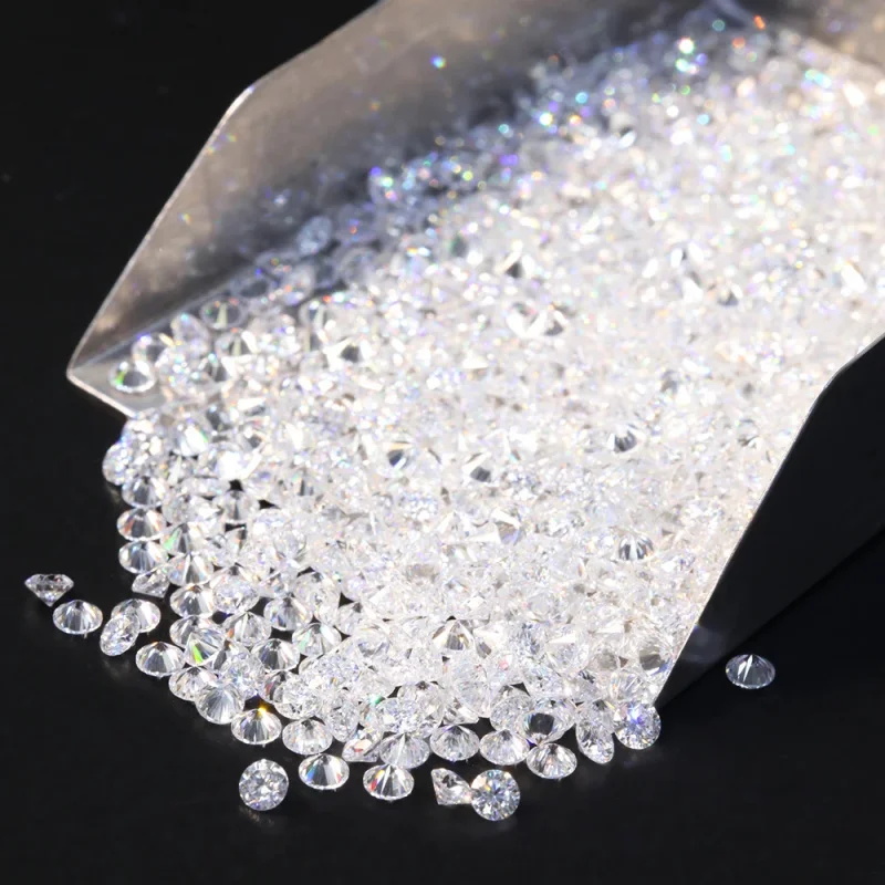 100% Pass Diamond Tester Lab Created HPHT CVD Melee Diamond 0.8~3.0mm Small Size Lab Grown Diamond Wholesale
