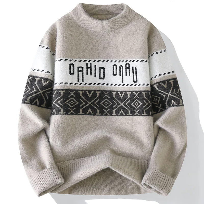 Knit Jumper Male Pullover Knitted Sweater Autumn Men's Streetwear Casual Knit Men's Jumpers Spring Sweat-shirt Men Clothing