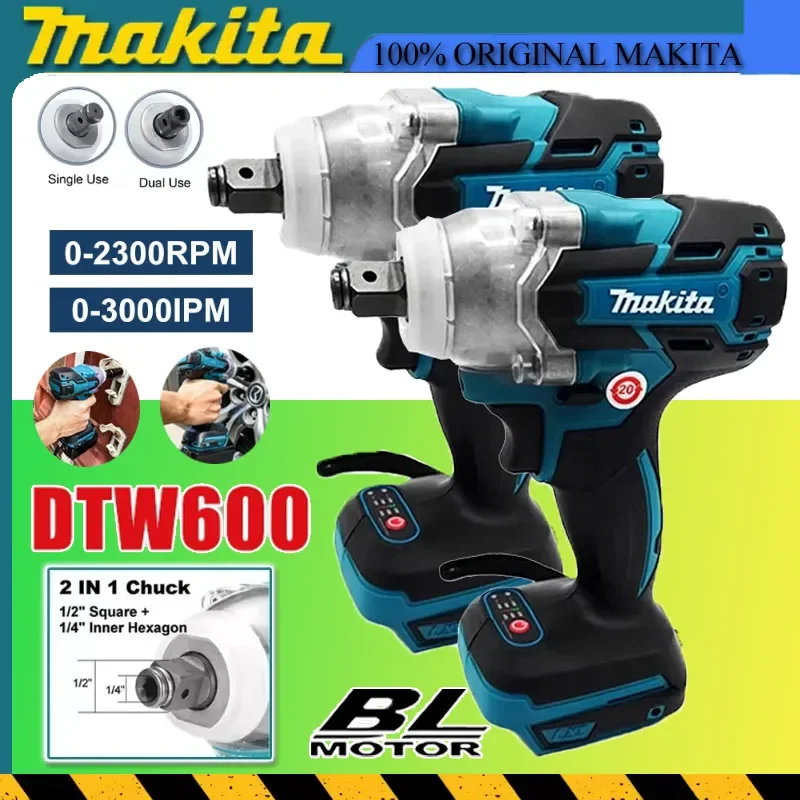 

Аккумуляторная дрель-шуруповерт Makita DTW600, бесщеточный электрический шуруповерт, совместимый с аккумулятором Makita 18В.