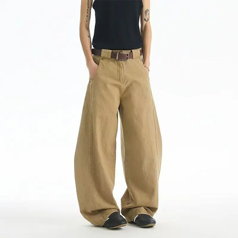 

Брюки женские стильные весенние художественные шифоновые широкие легкие сложенные художественные удобные уличные многоцветные дышащие популярные брюки