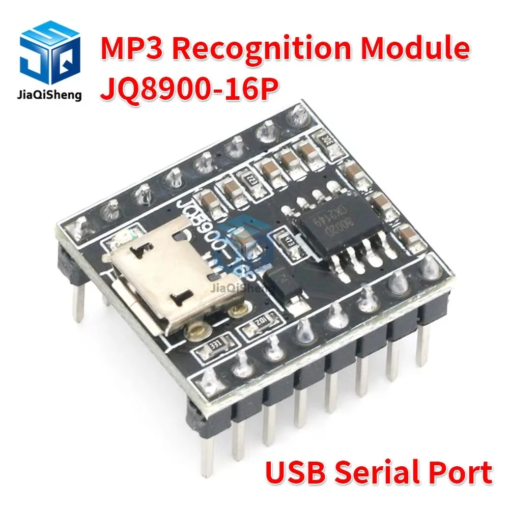 Voice module chip customized music intelligent voice broadcast USB serial port MP3 recognition module JQ8900-16P