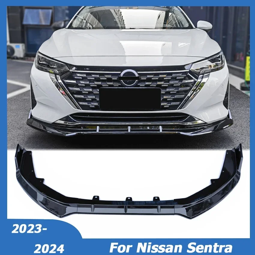 For Nissan Sentra Sylphy 2023 2024 Front Bumper Lip Chin Spoiler Splitter Body Kit Diffuser Protector Guard Car Accessories