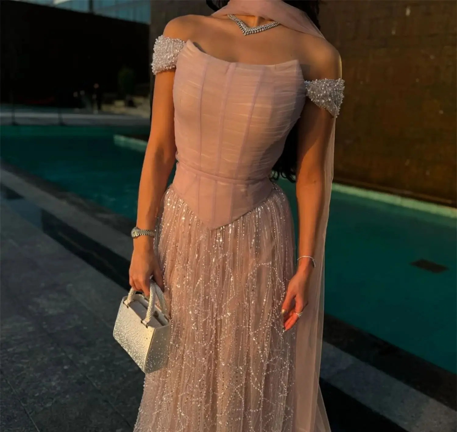 EDECPBM vestido de fiesta personalizado para invitados de boda, vestidos de noche para mujer, vestido de graduación de lujo para mujer, Sharon Happy Evening