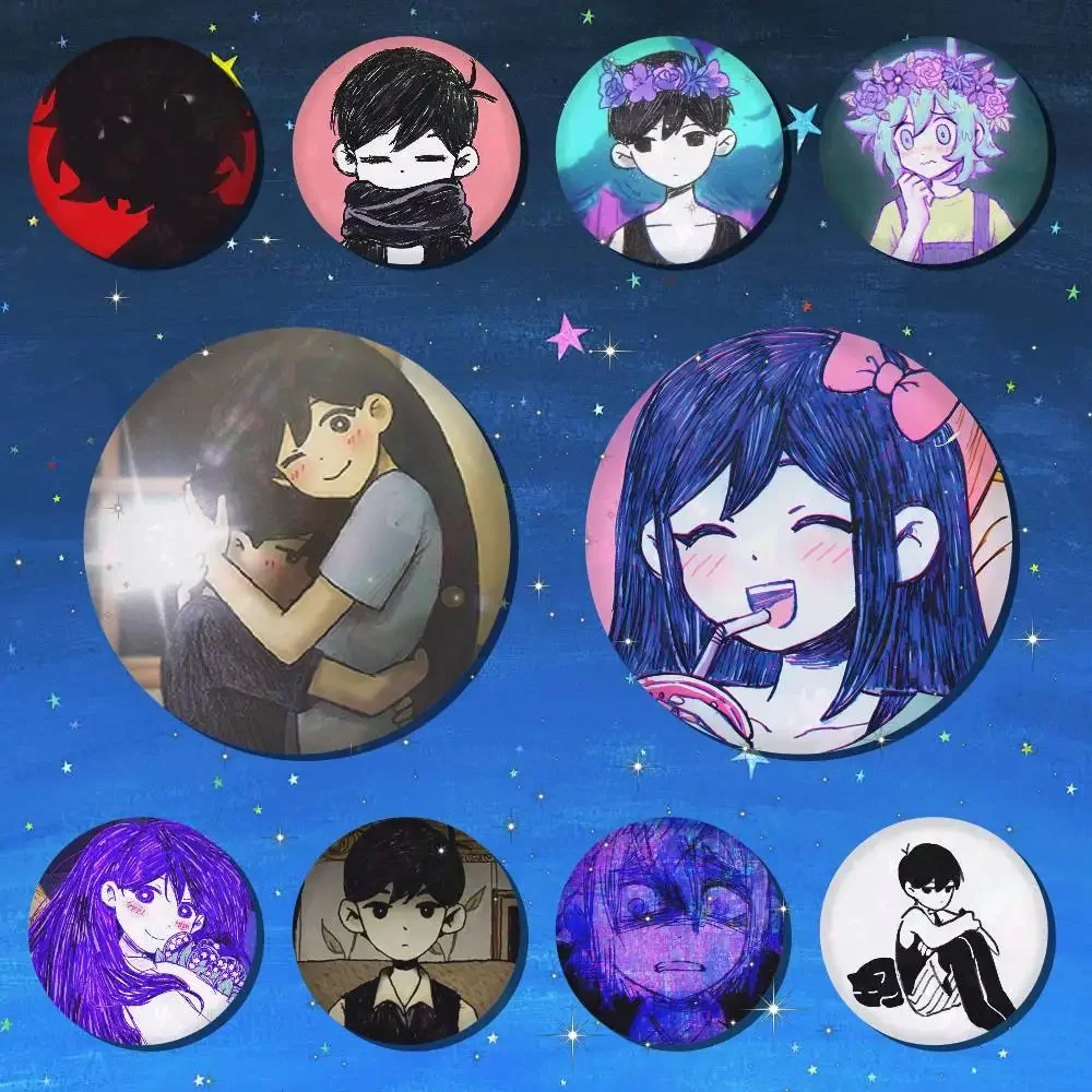 A-Omori Sunny And Mewo Anime Round Badges, Brooches, Clothing Accessories, Birthday Gifts, Anime Conventions