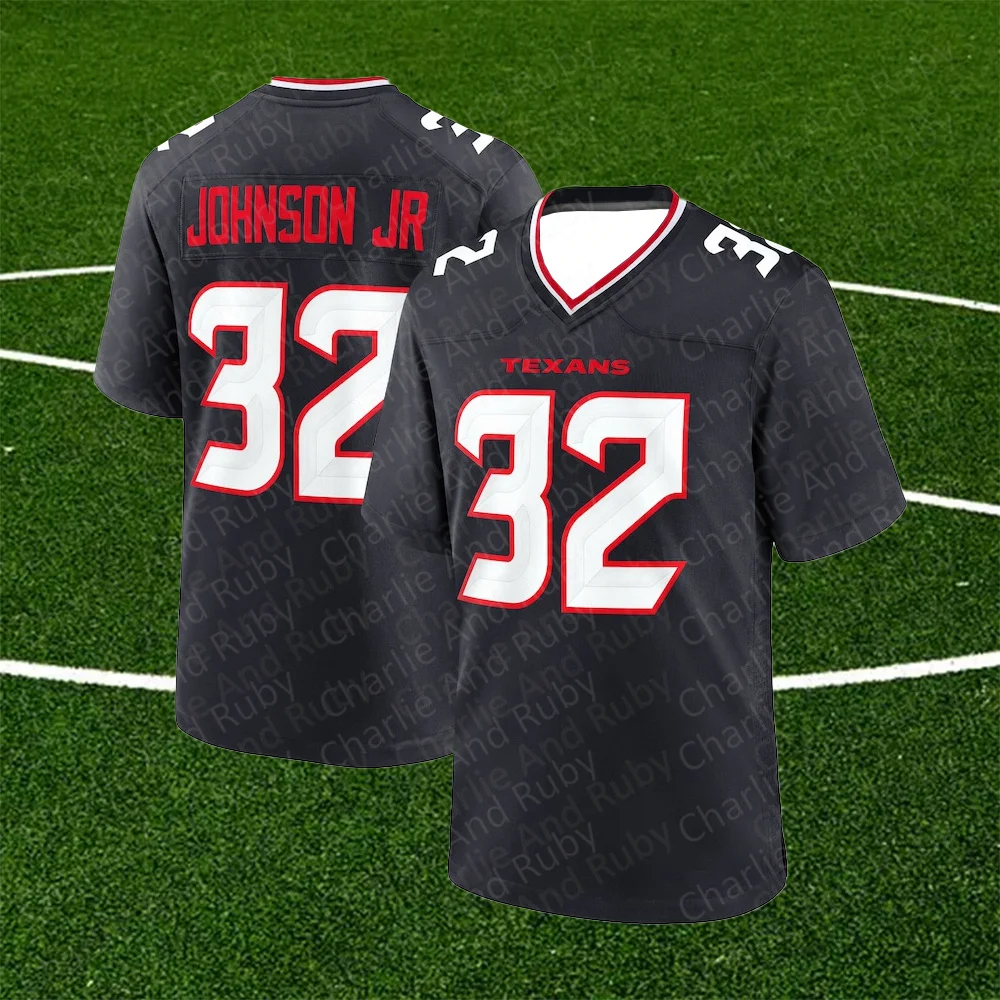 Jersey No.32/35/77 Lonnie Johnson Jr. Jake Hansen Ladarius Henderson Houston Texans Jersey Black Trend Fashion Clothing Tops