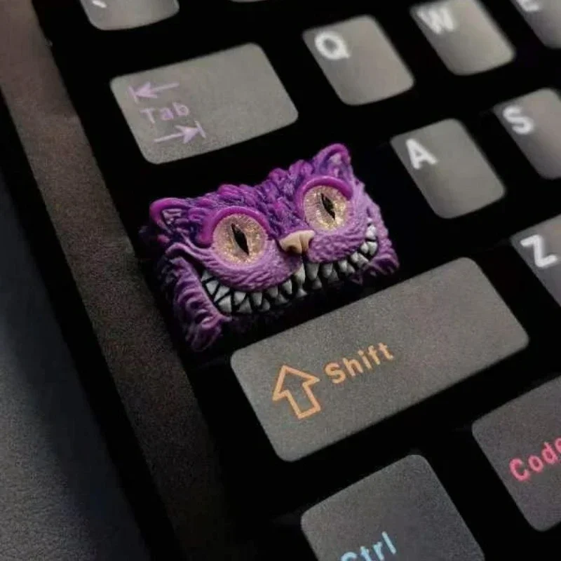 Cute Cat Keycap Original 1.75U Cartoon DIY Handmade ESC Animal Mechanical Keyboard Keycap Personalized Custom 3D Resin Keycap