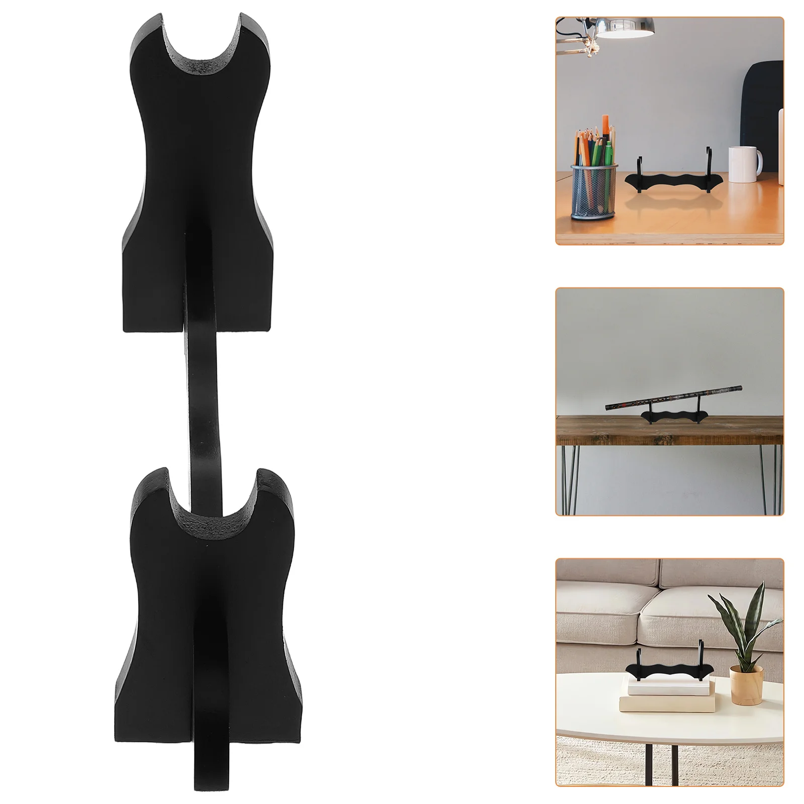 

1pc Sword Stand Holder Multi-Use Desktop Flute Display Stand Durable Storage Rack For Sword Ruler Home Decor Accessory