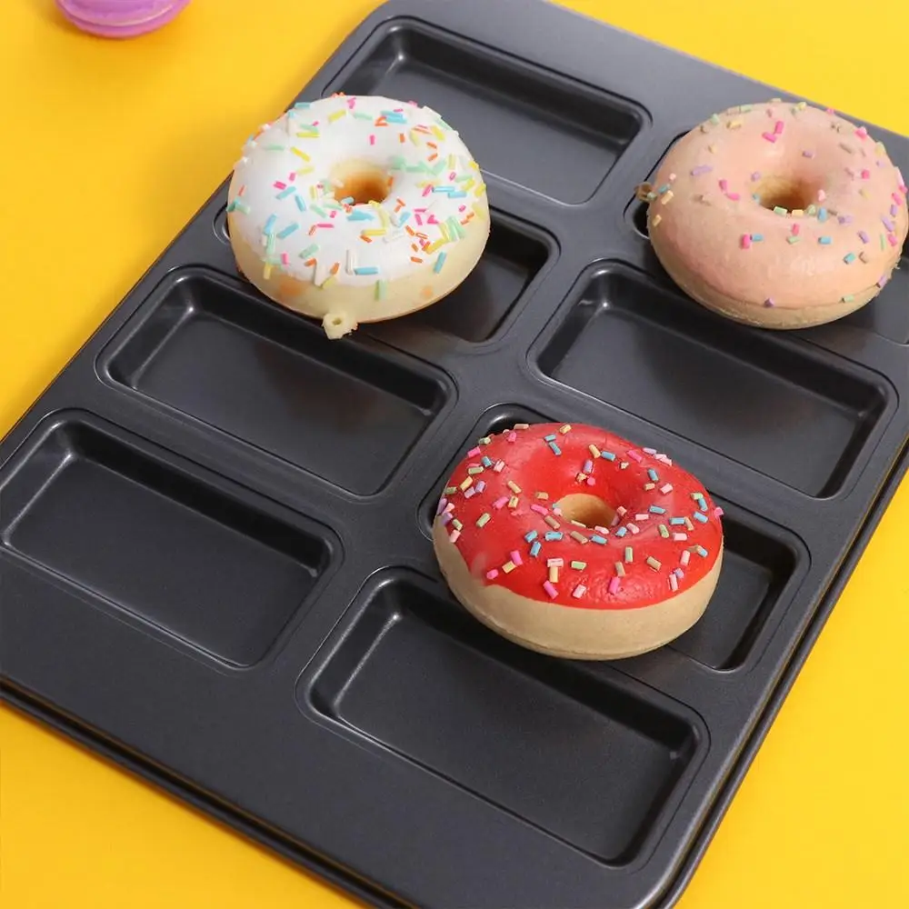 8 Slots Mini Muffin Baking Tray DIY Creative Non-Stick Cake Mold Dishwasher Safe Rectangle Baking Pan Mold Tiramisu Accessories