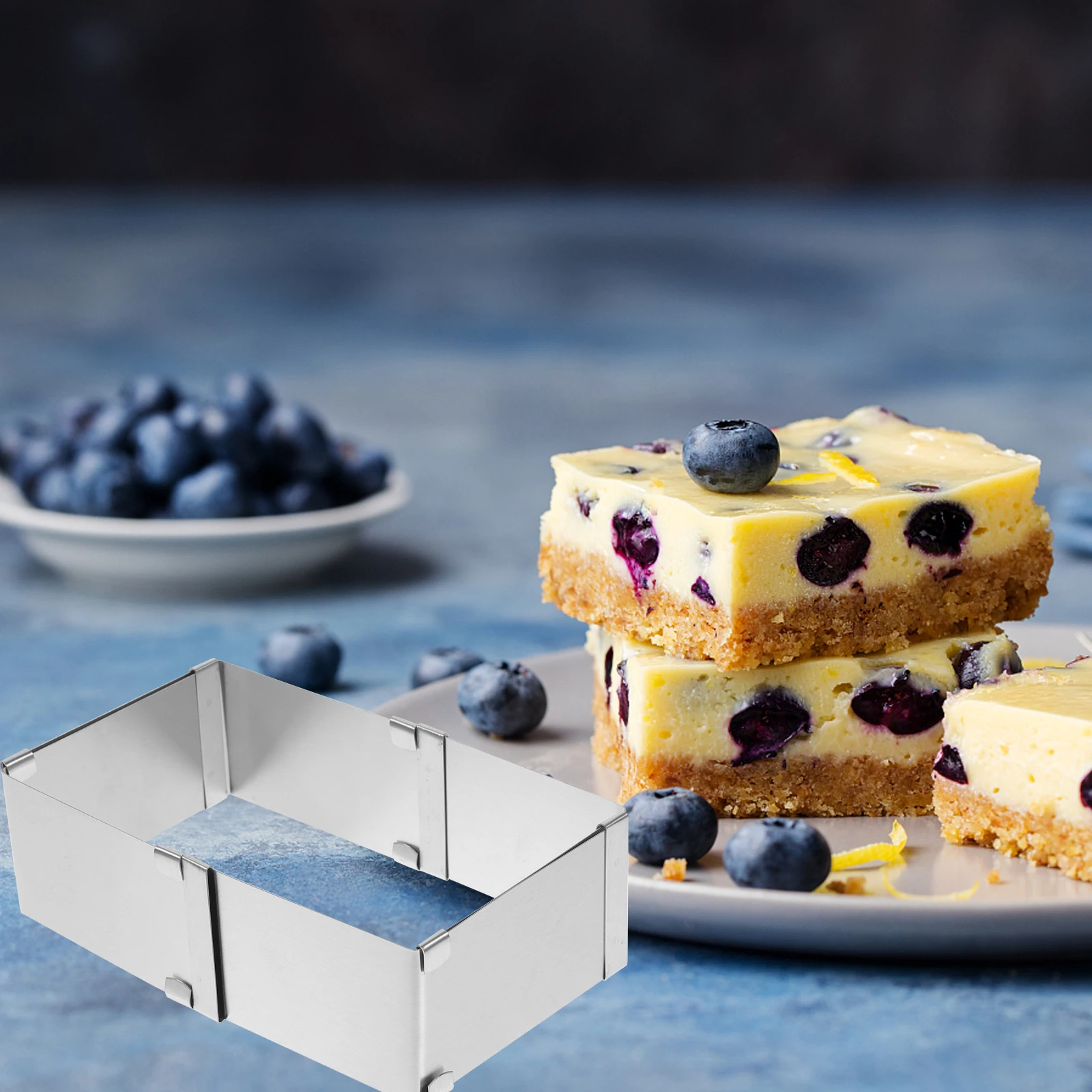

Square Cake Ring Stainless Steel Mousse Mold Baking Tool for DIY Cooking Pastry Fondant Fruit Bread Cheese Craft Clay