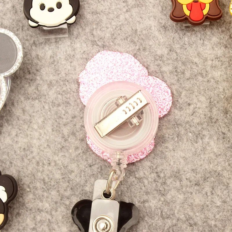 The New Mouse Bear Style Badge Reel Nurse Workers Enfermera ID Holder Girl Boy Retractable Name Card Holder Accessory