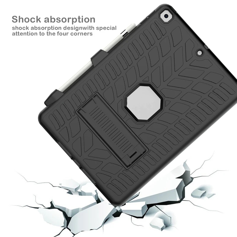 Case With Stand Waterproof Anti-Skid Drop-Proof Protective Case For Ipad 8Th 2020 / 7Th 2019 10.2 Inch