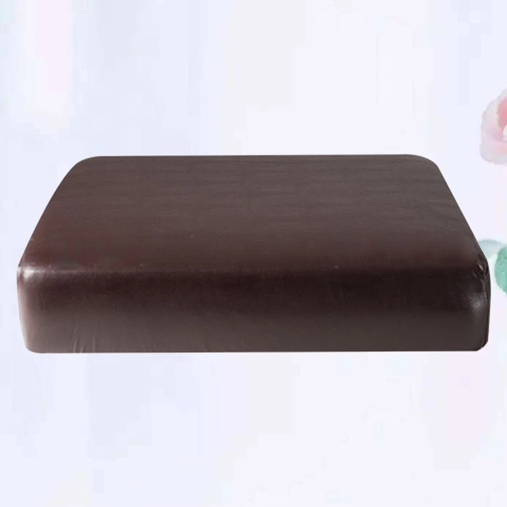 

1Pcs Sofa Seat Cover PU Solid Color Stretch Protection Cushion Cover for Sofa Daily Use Cushion Protector