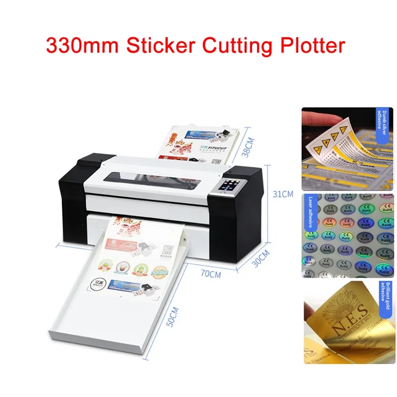 A3 Automatic Continuous Paper Feeding 330mm Sticker Cutting Plotter Camera Profile Die Cutting Machine USB Port U Disk