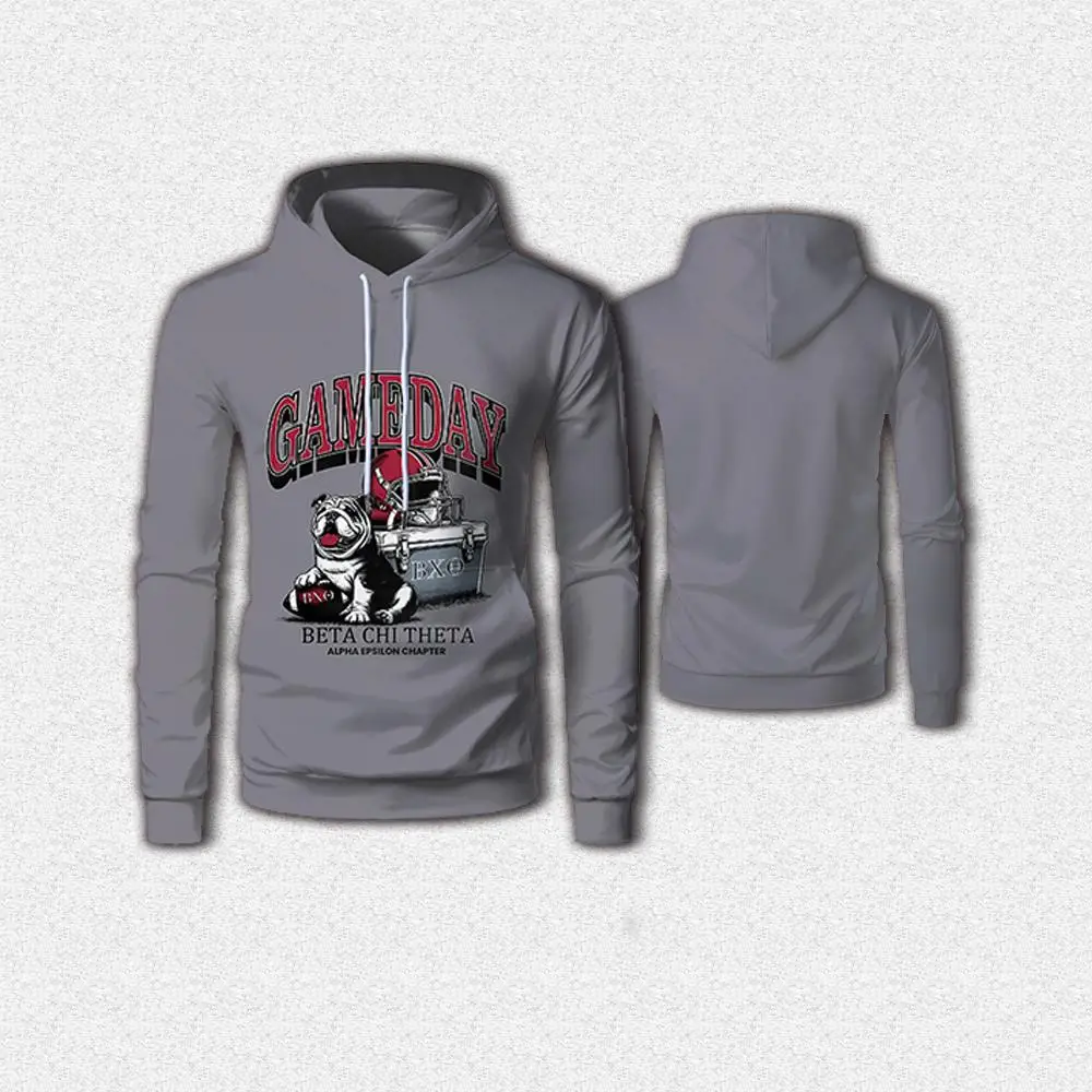 

Spring And Autumn American College Style Football Print Hoodie Youth Campus Fashion Casual Pullover Unisex Oversized Sweatshirt