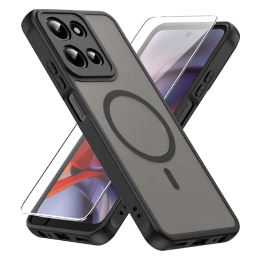 

for Moto G 2026/2025/Moto G Play 2026 Case:[Fit for Magsafe] [Full Body Shockproof Protection and Wireless Charging] Hard Trans