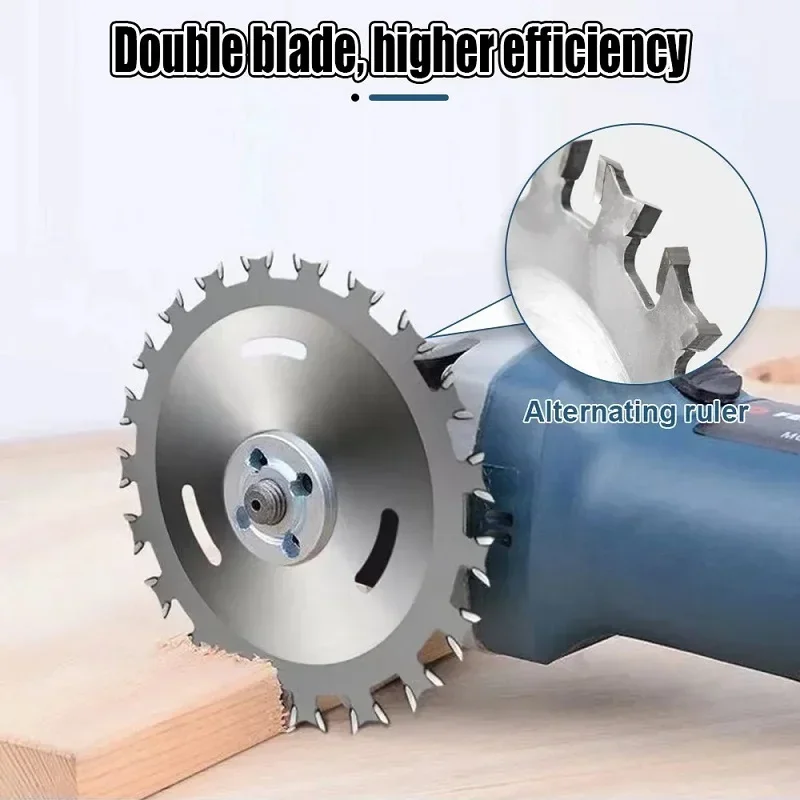 4Inch Alloy Woodworking Double Side Saw Blade Circular Cutting Disc Rotating Drilling Tool For Wood Plastic Aluminum And Steel