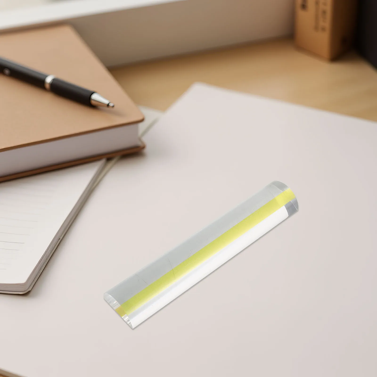Acrylic Magnifying Ruler Transparent Strip-Shaped Tool For Small Print Reading Drafting Maps Electronics Students Teachers