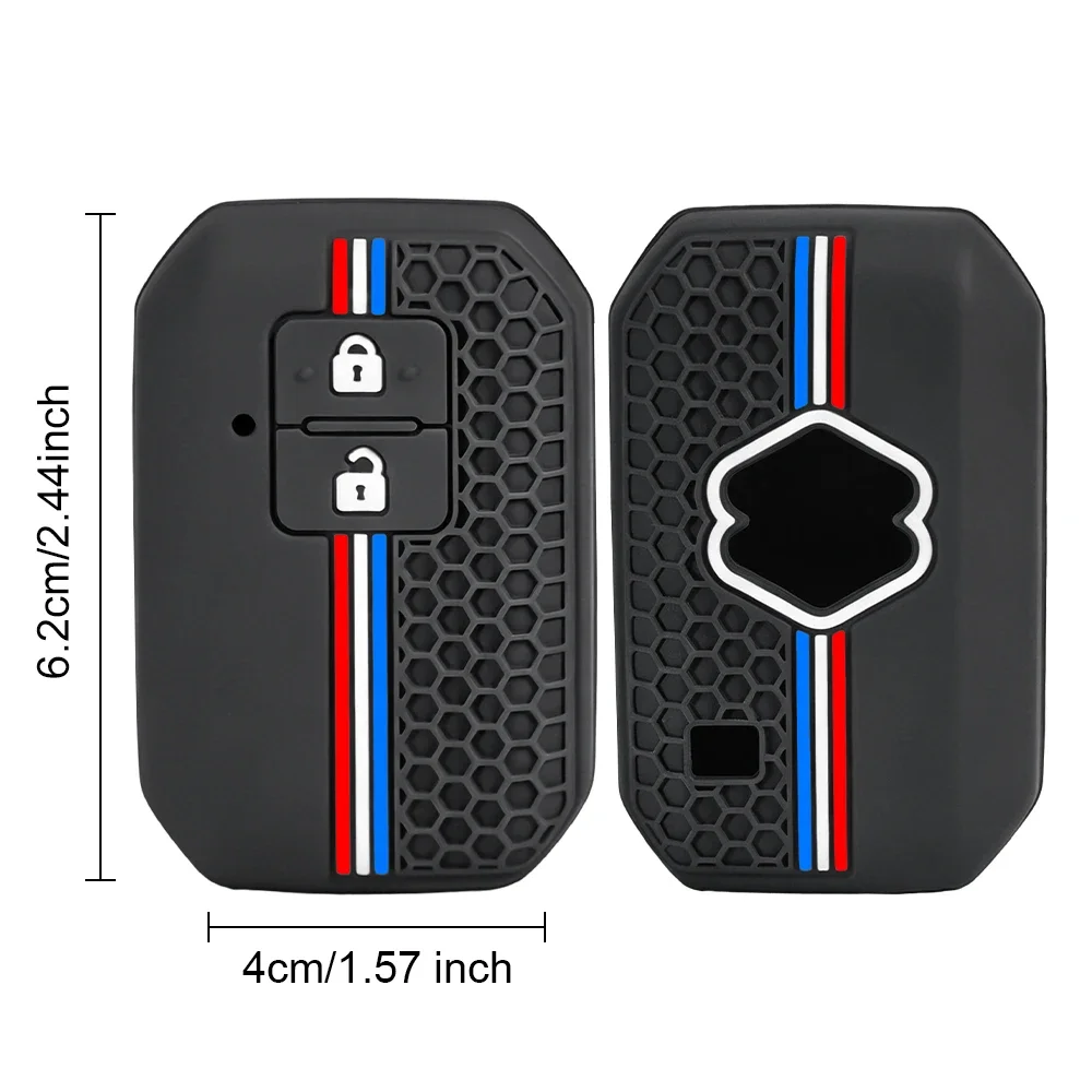 Silicone Key Case Cover For Suzuki Swift 2017 2018 Keyless Fob Shell Skin Keyring Key Chain Holder Protector - view 6