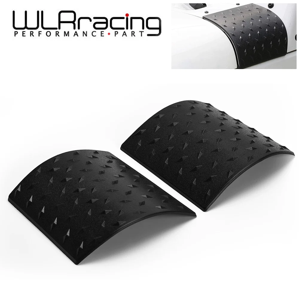 1Pair Black ABS Car Cowl Body Armor Outer Engine Hood Cowling Cover for Jeep Wrangler JK Rubicon Sahara Auto Styling Accessories