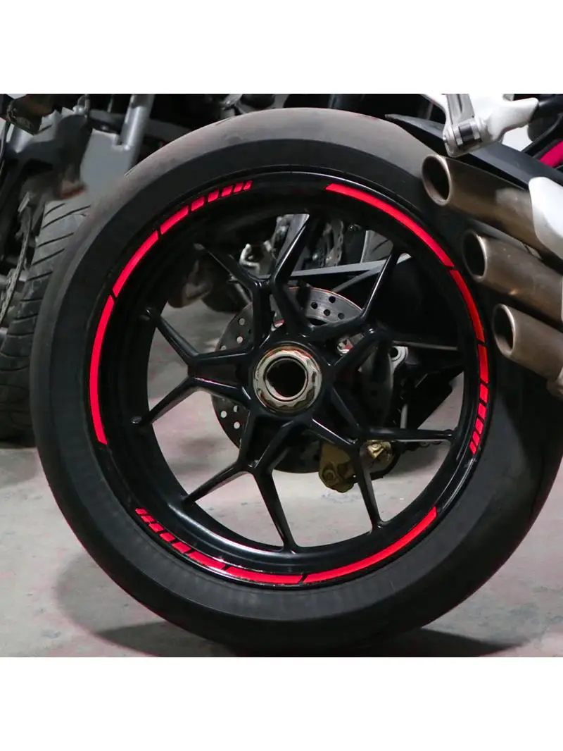 AliExpress 1 Set 5 Colors Car Styling Strips Reflective Motocross Bike Motorcycle Wheel Stickers and Decals 17/18 Inch Reflective Rim Tape