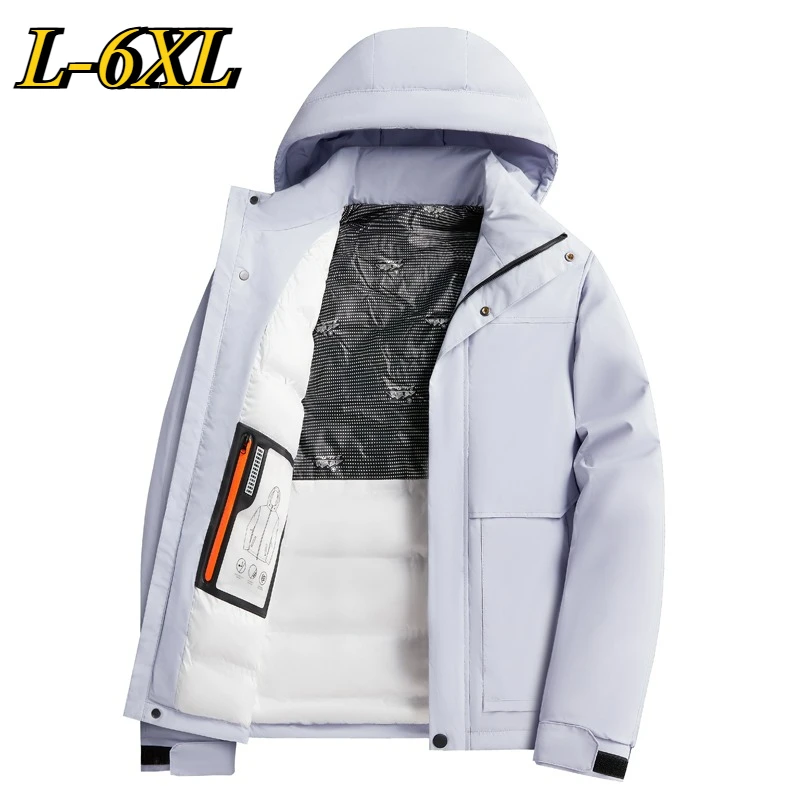 

Brand Mens Graphene Jacket Comfort Snow Skiing Windproof Durable Padded Coat Casual Detachable Hood Lightweight Winter Jackets