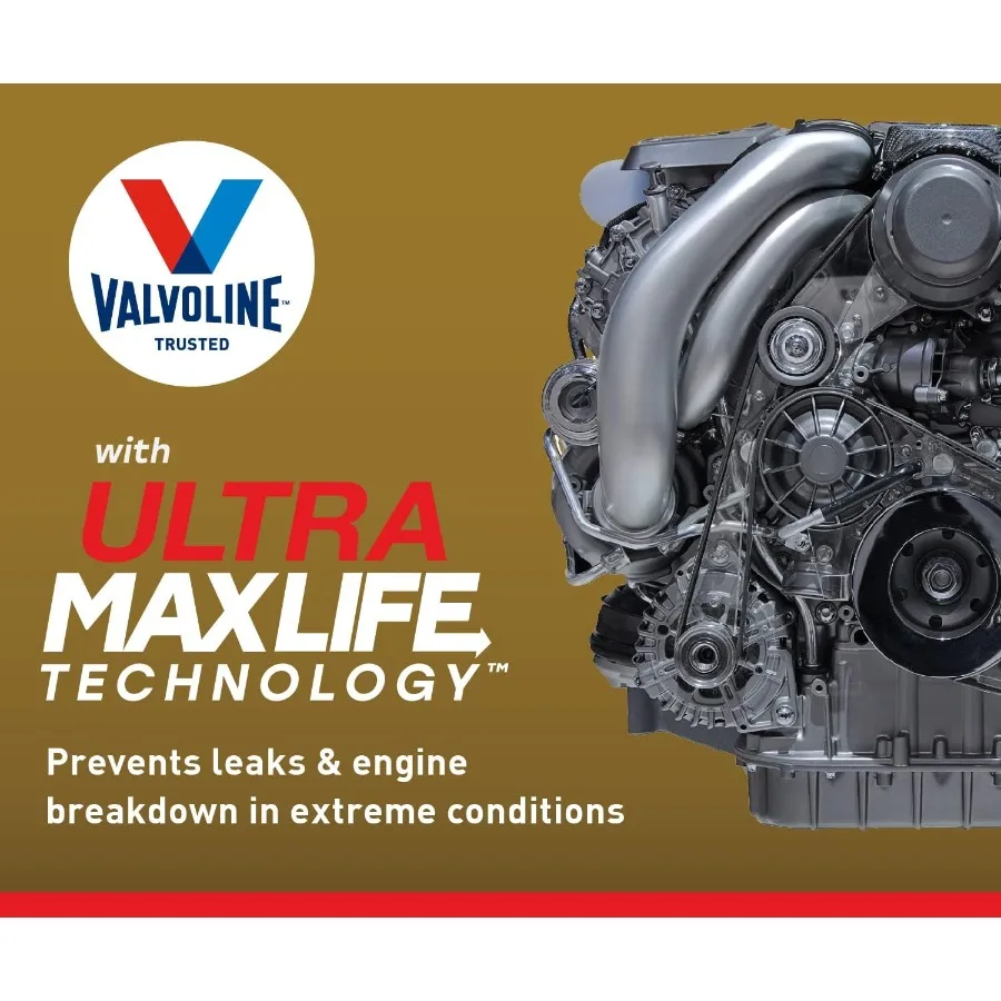 حماية ممتدة بأميال عالية مع تقنية Ultra MaxLife 0W20 زيت محرك صناعي كامل 5 QT عبوة من 2 لأداء عالي