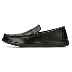 Spring Autumn Men's Slip on Loafers Leather Casual Shoes Sales Dress Boat Shoes Black Mocasines Hombre Big Size 47 48