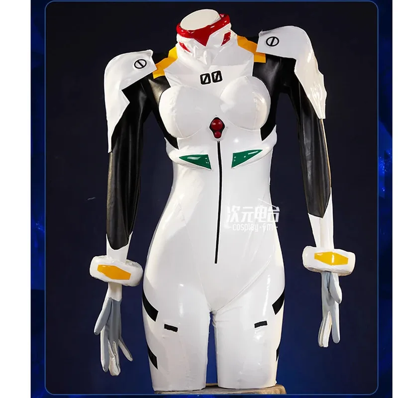 Anime Ayanami Rei Carnival Party Cosplay Costume Sexy Bodysuit Headwear Hand Jewelry Shoulder Armor Woman Set Wig Halloween