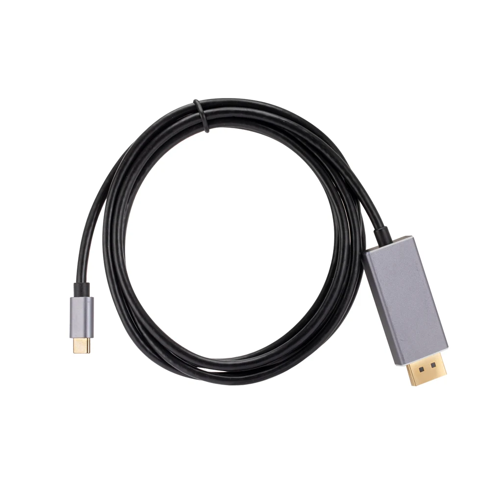 Tipo-C para DisplayPort Cabo Adaptador, Portátil, 8K, 100W, Carregamento Rápido, 180cm, Adaptador Flexível, Sala de Reunião, Conversor Escolar