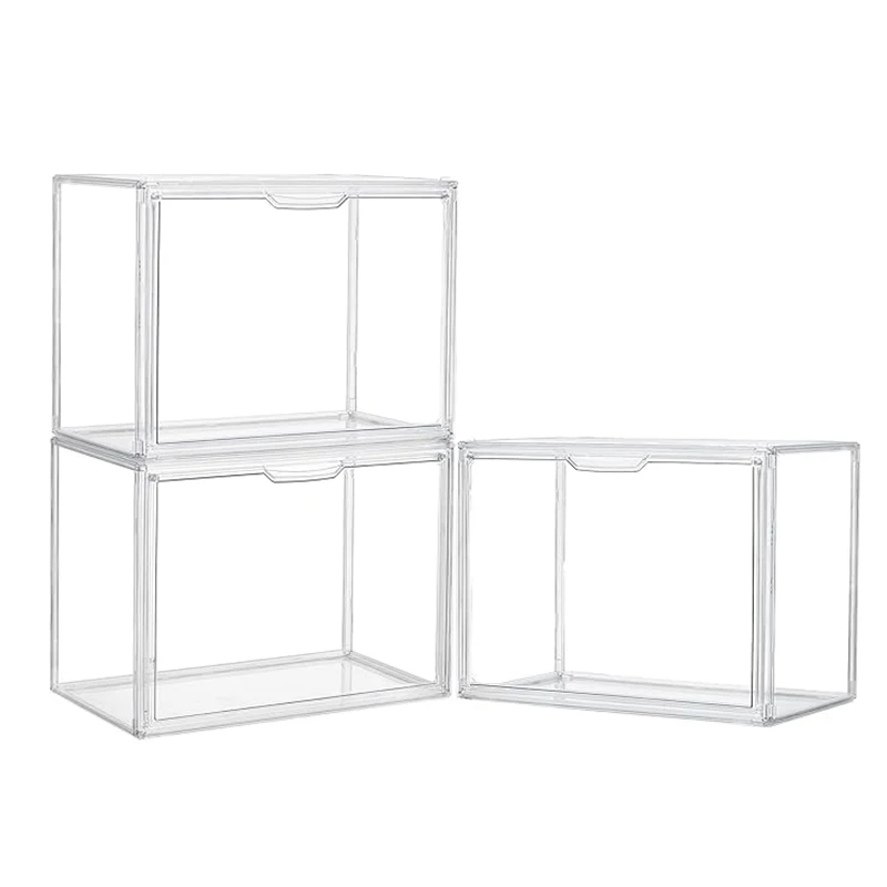 Large Capacity Toys Storage Box Organizer for Figures Acrylic Box Clear Blind Box Display Showcase Makeup Organizer for Bag