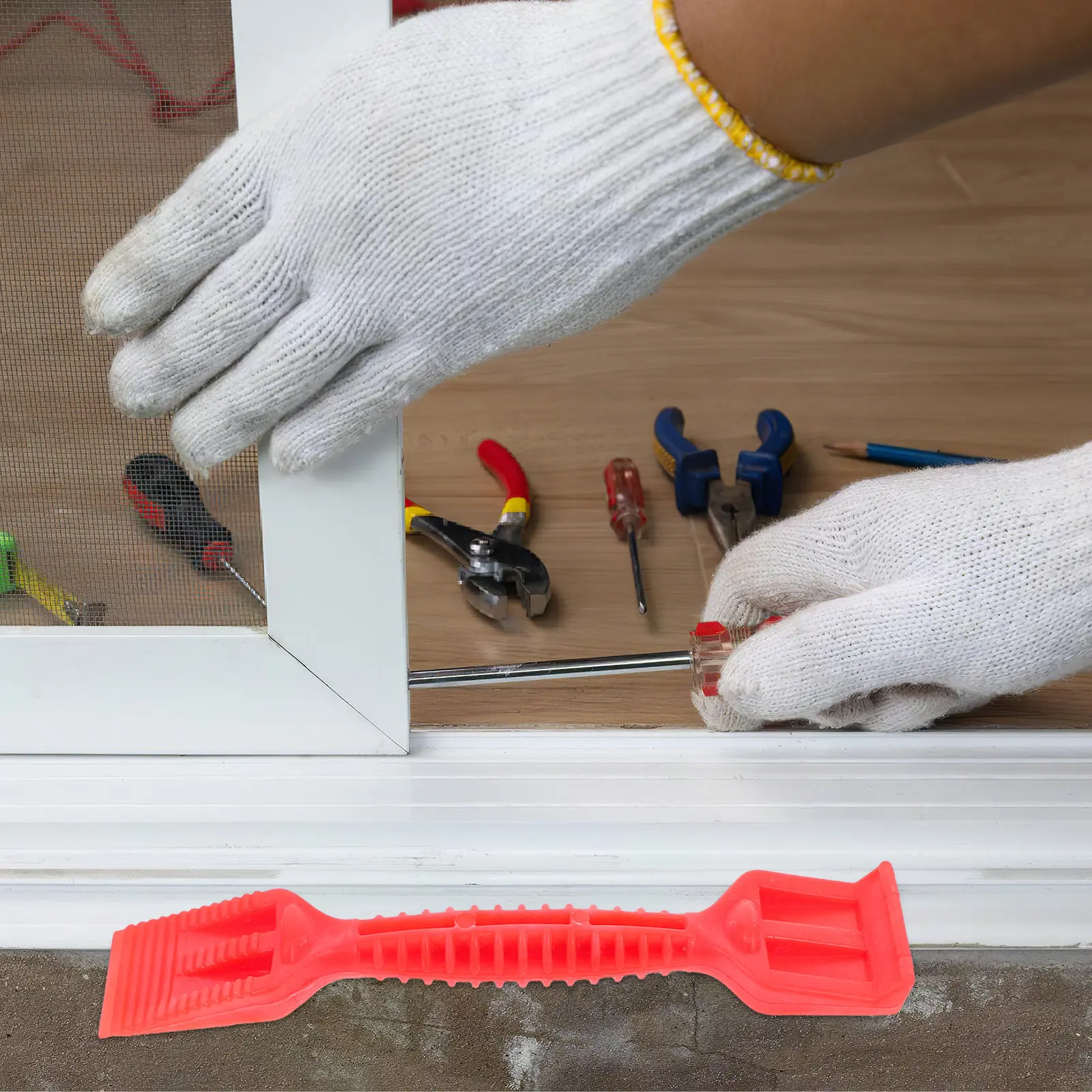 Kit d'outils professionnel pour l'installation de fenêtres : Rouleau et spatule, kit de réparation efficace pour l'étanchéité des écrans