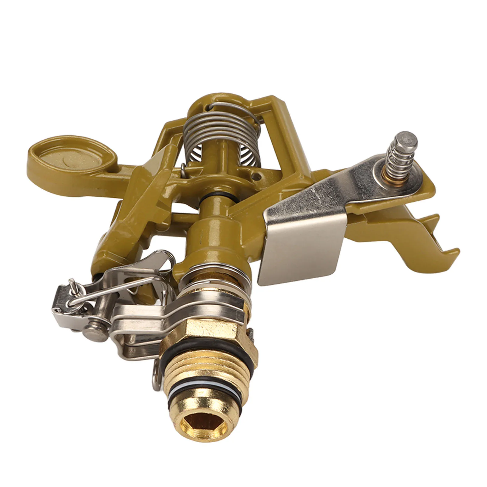 Garden Sprinkler Head G1/2 Male Thread 360 Degree Automatic Rotation 15m Range for Home Gardening Agricultural Irrigation