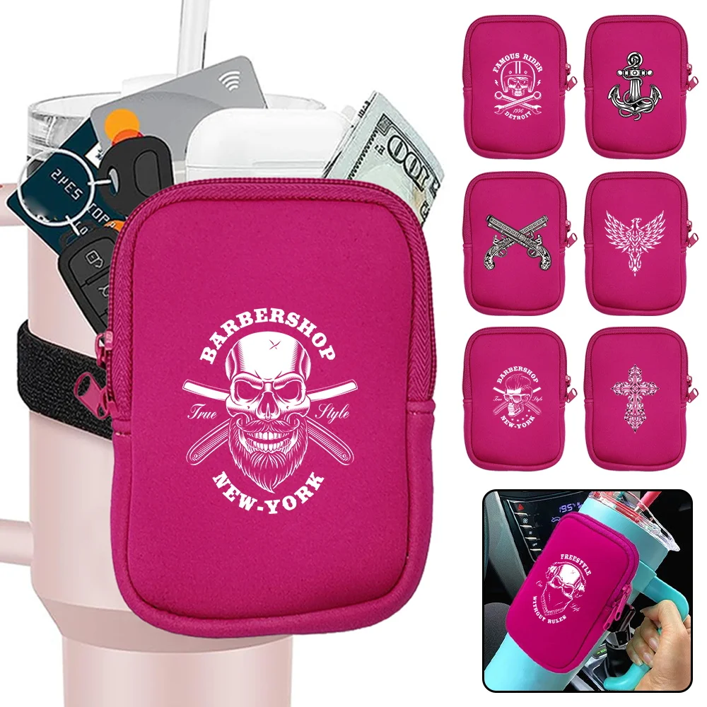 

Outdoor Sports Gym Accessories Running Water Bottle Handheld 40oz/20oz/30oz Handheld Water Cup Bag Skull Printing